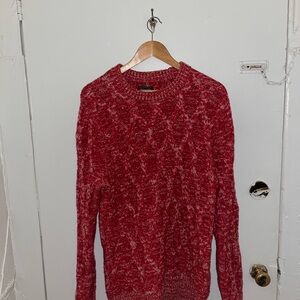 Abercrombie and Fitch red  Cable Knit Sweater
